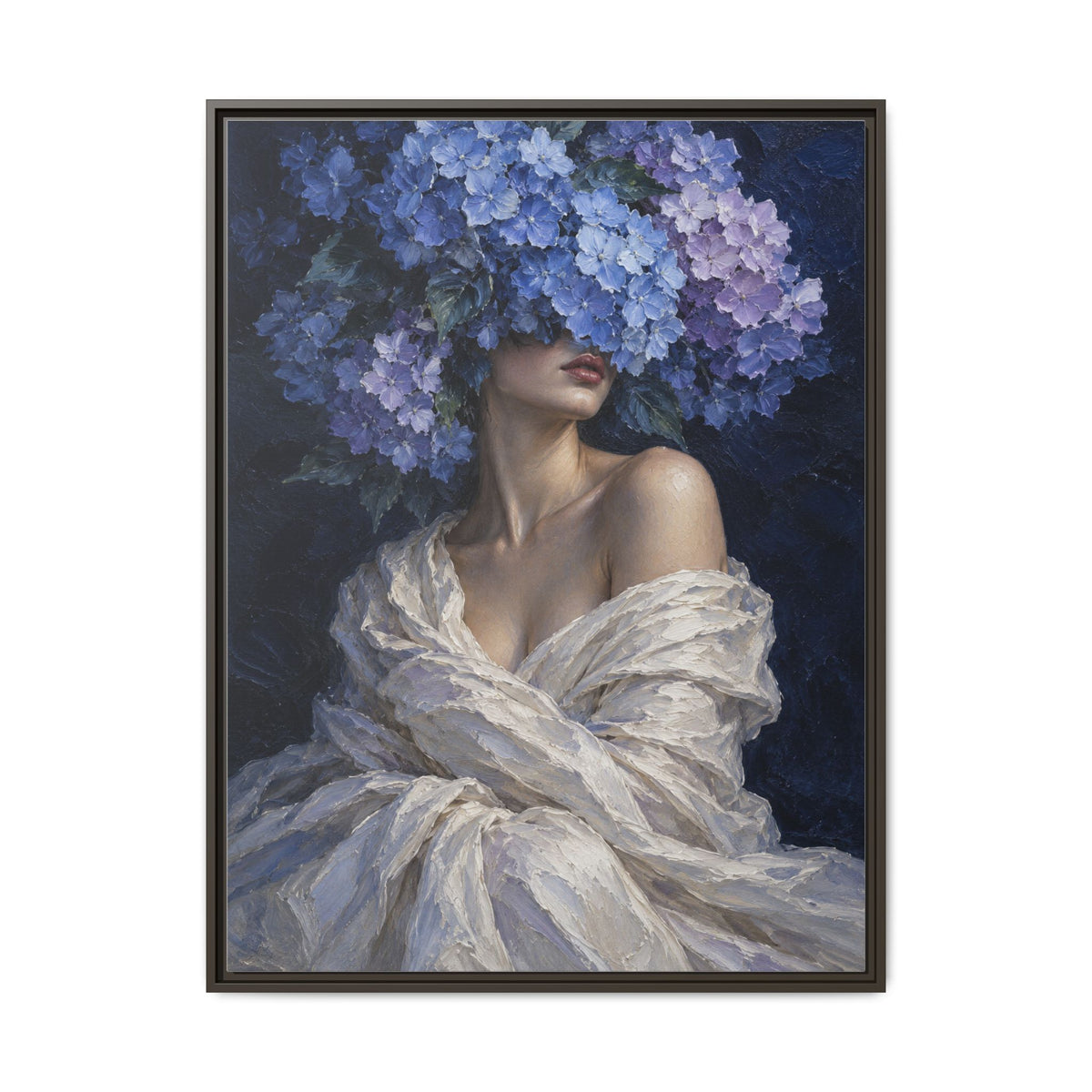 Hydrangea Blue · Framed Canvas