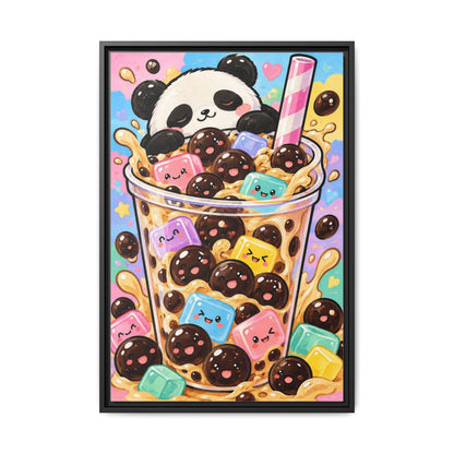 Bubble Tea Buddies · Framed Canvas