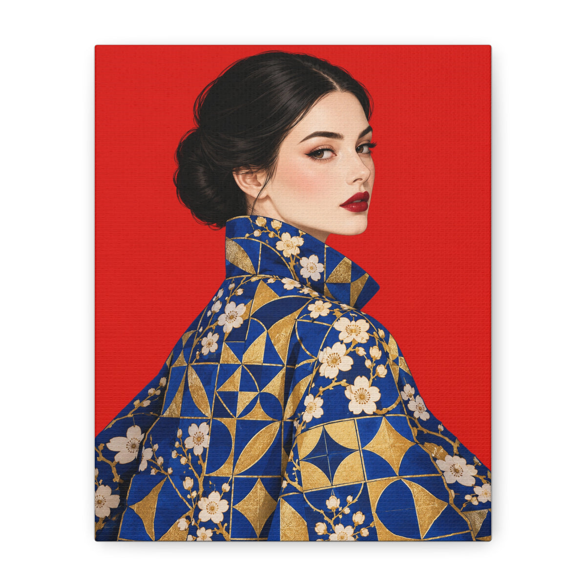 Vermilion Sunday · Frameless Canvas