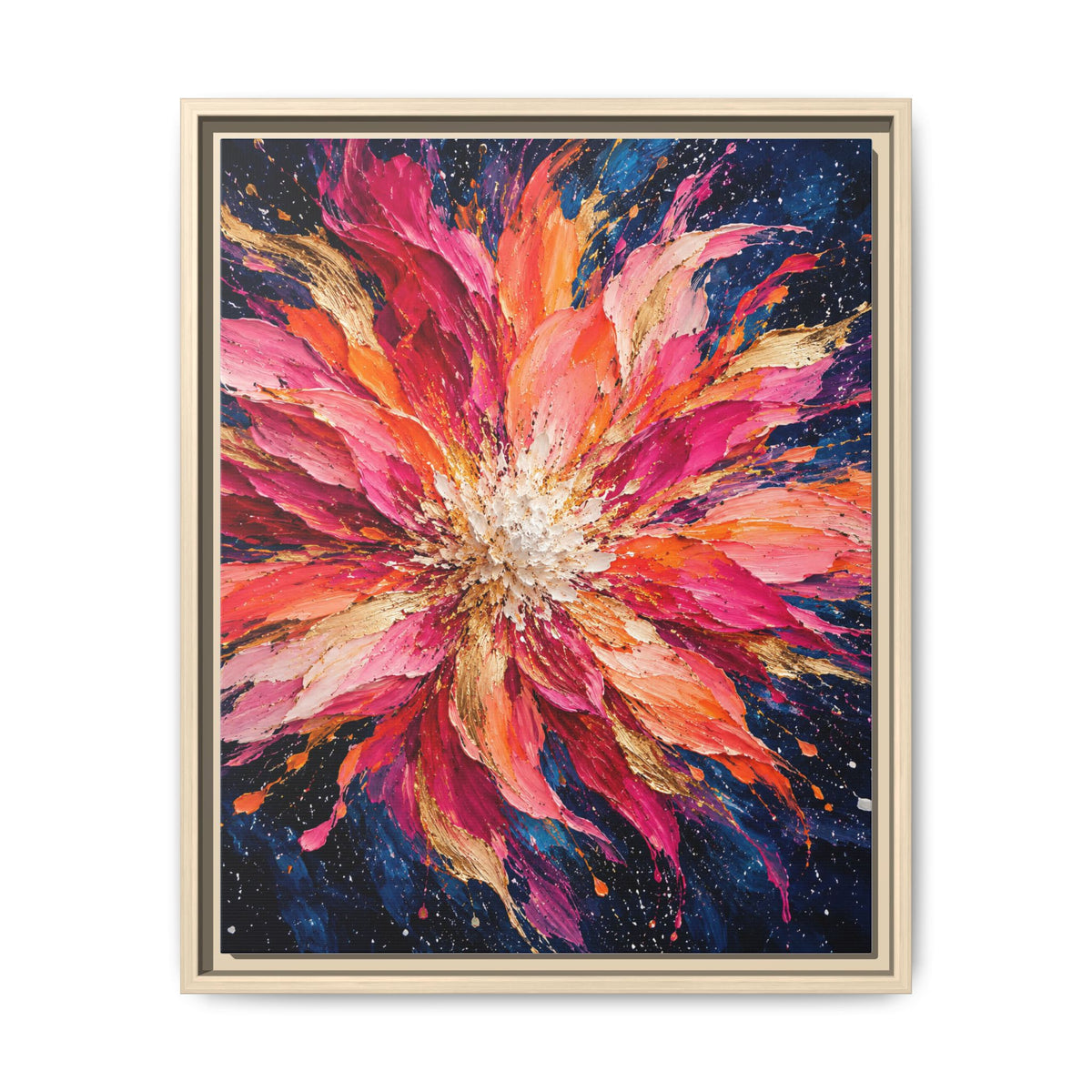 Supernova Bloom · Framed Canvas
