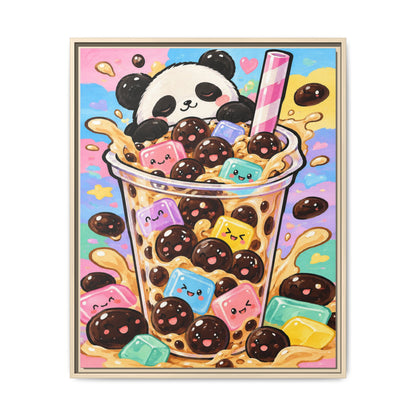 Bubble Tea Buddies · Framed Canvas