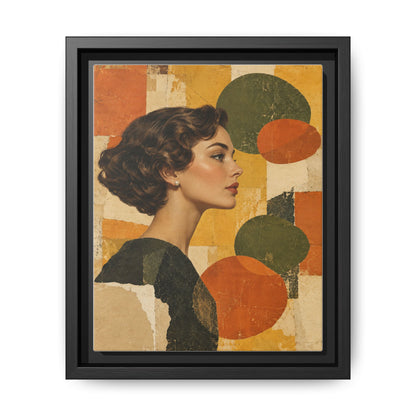 Saffron Thought · Framed Canvas
