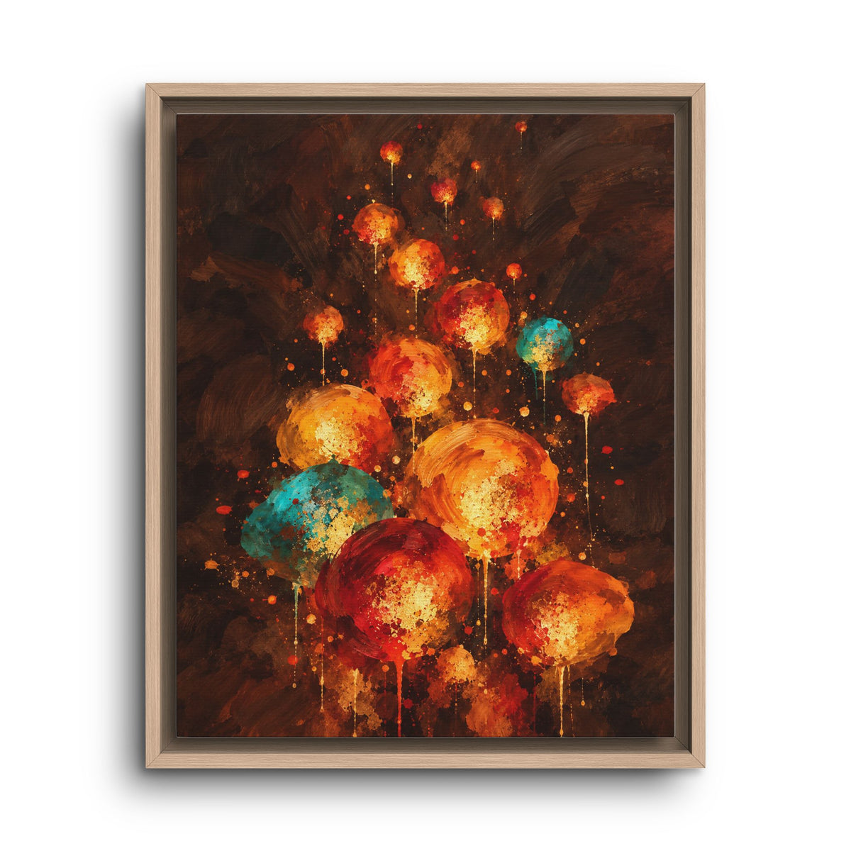 Lanternes du Soir · Framed Canvas