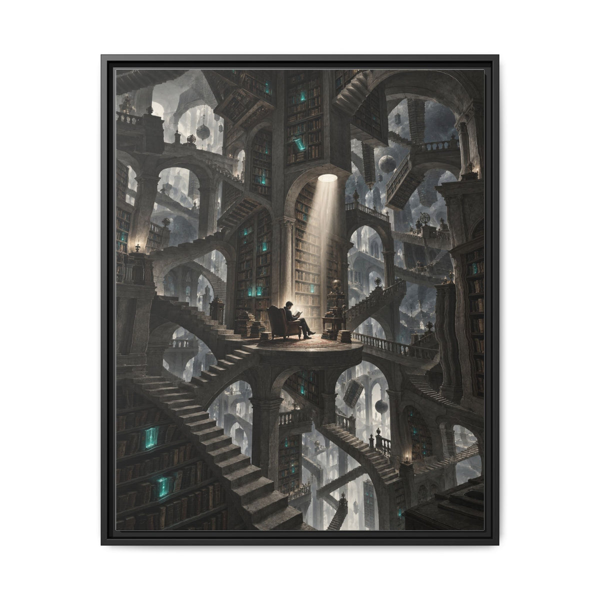 Bibliotheca Infinita · Framed Canvas