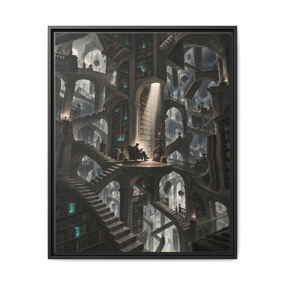 Bibliotheca Infinita · Framed Canvas