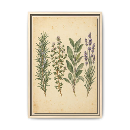 Herb Garden Study · Framed Canvas
