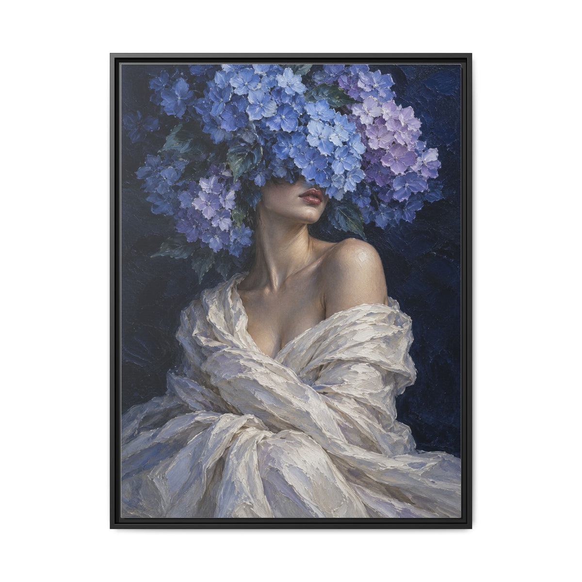 Hydrangea Blue · Framed Canvas