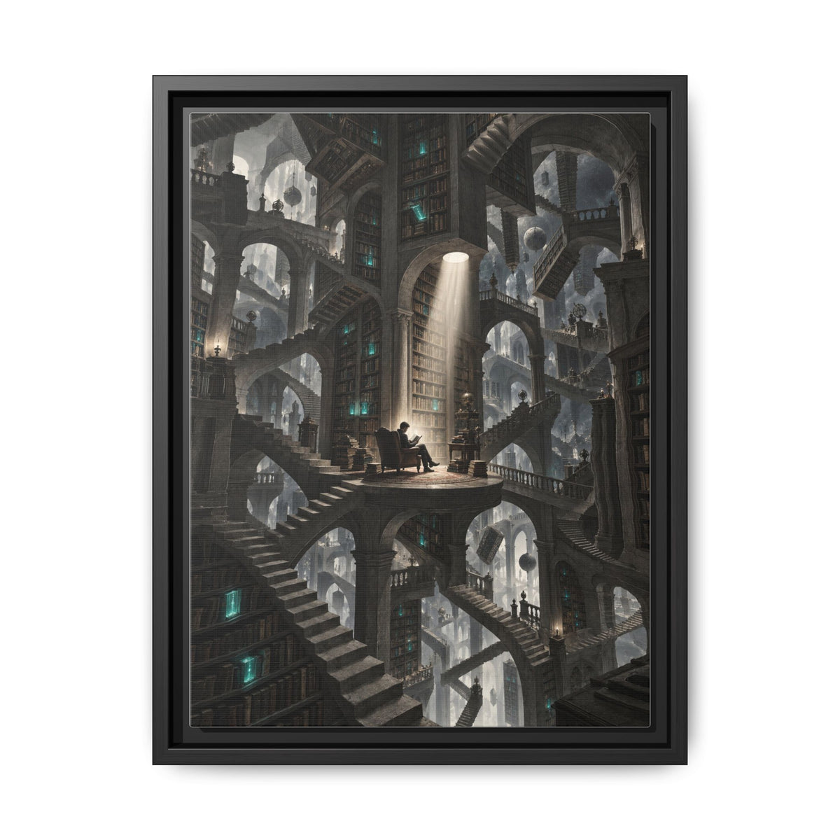 Bibliotheca Infinita · Framed Canvas