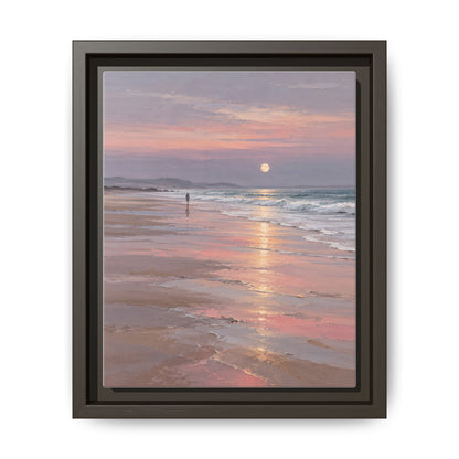 Silver Moon Tide · Framed Canvas