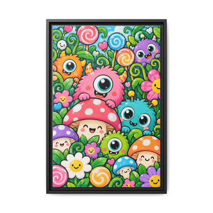 Monster Garden · Framed Canvas