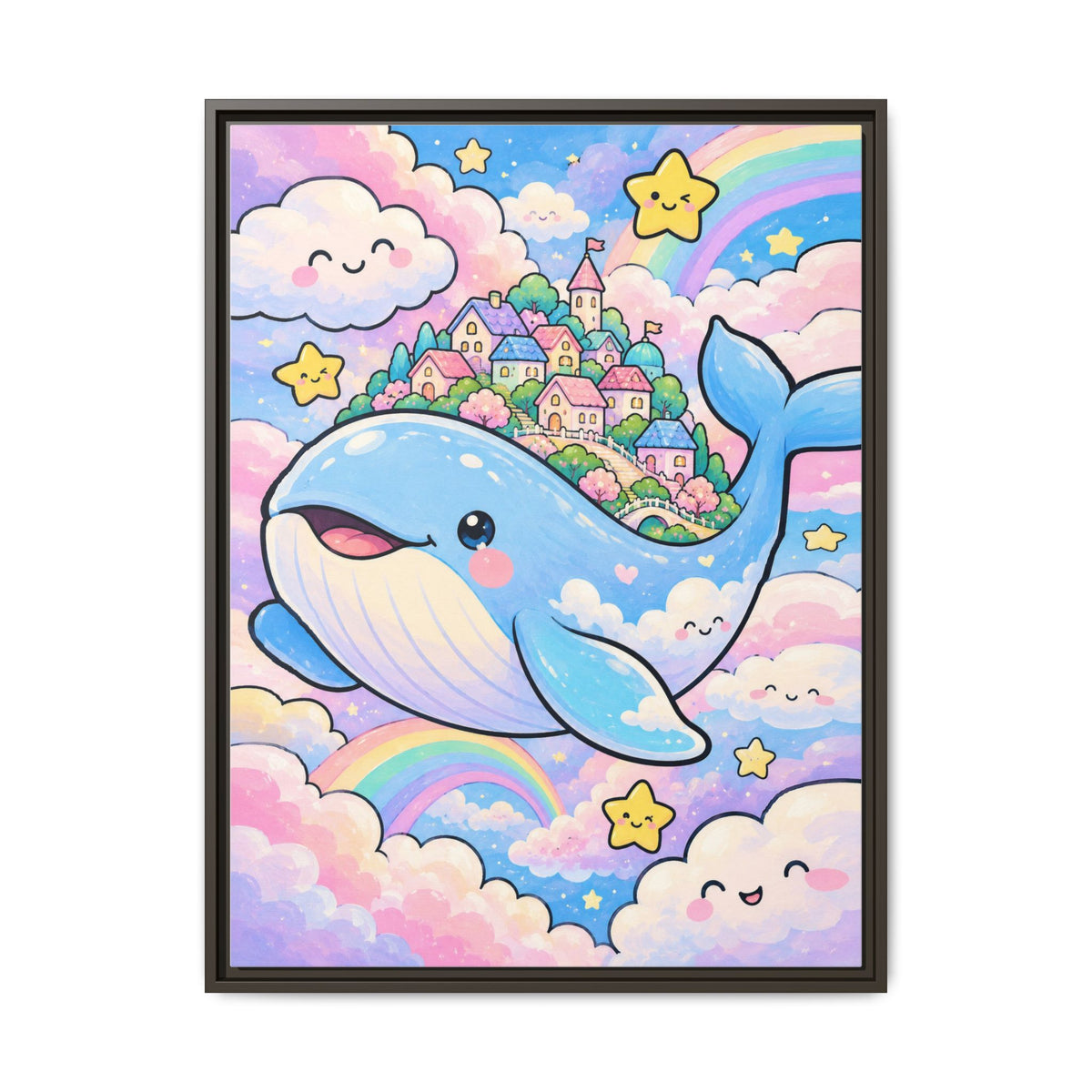 Sweet Dreams Whale · Framed Canvas