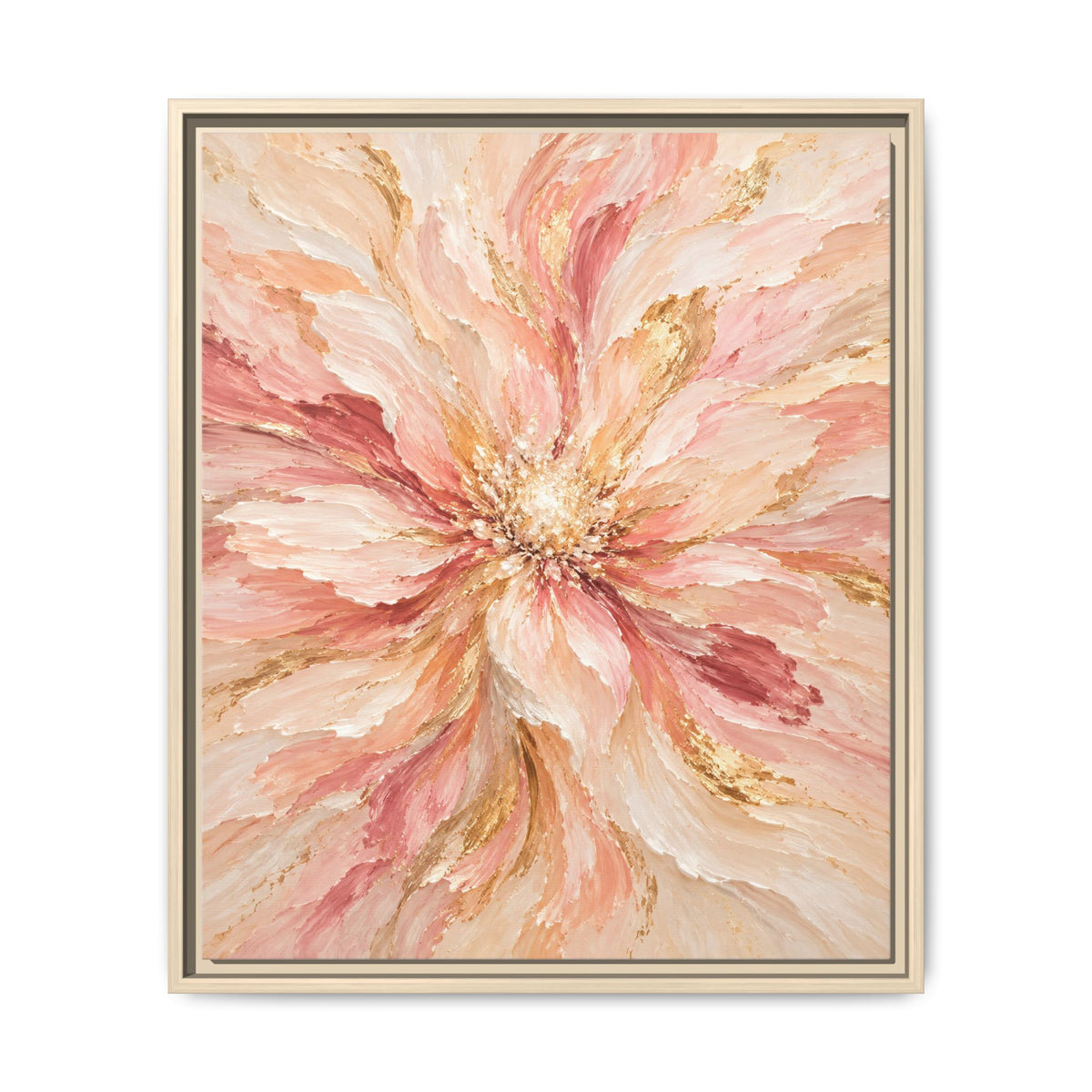 Blush Bloom · Framed Canvas