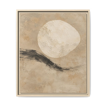 Linen Moon · Framed Canvas