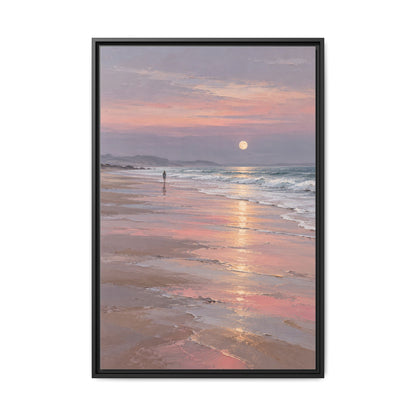 Silver Moon Tide · Framed Canvas
