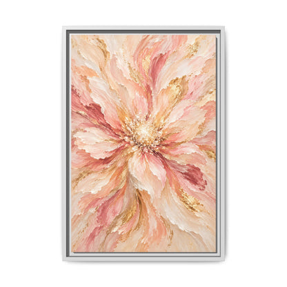 Blush Bloom · Framed Canvas