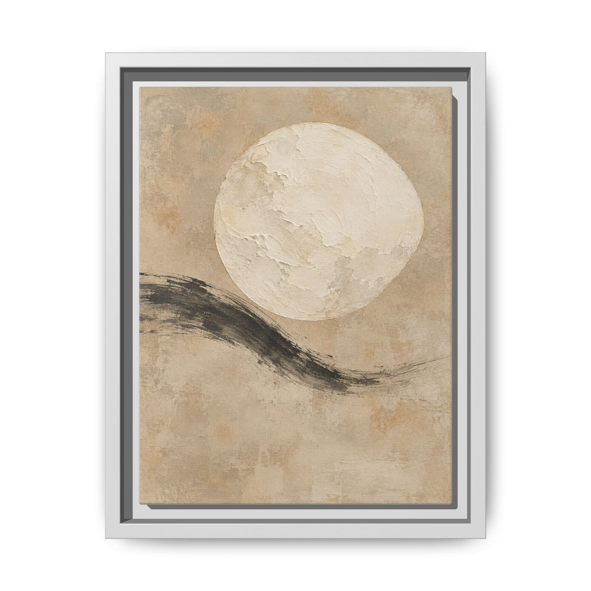 Linen Moon · Framed Canvas