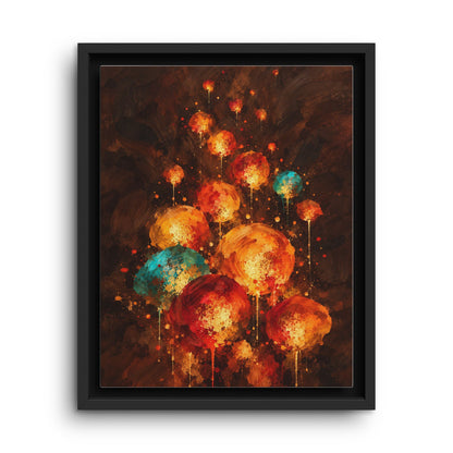 Lanternes du Soir · Framed Canvas