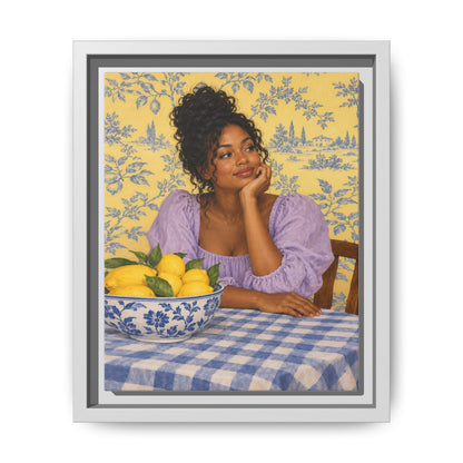 Lemons on the Table · Framed Canvas
