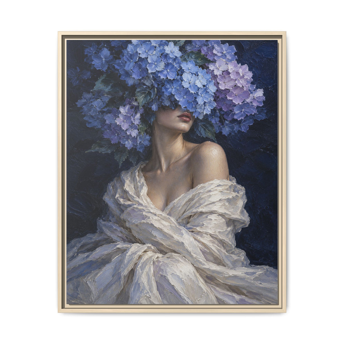 Hydrangea Blue · Framed Canvas