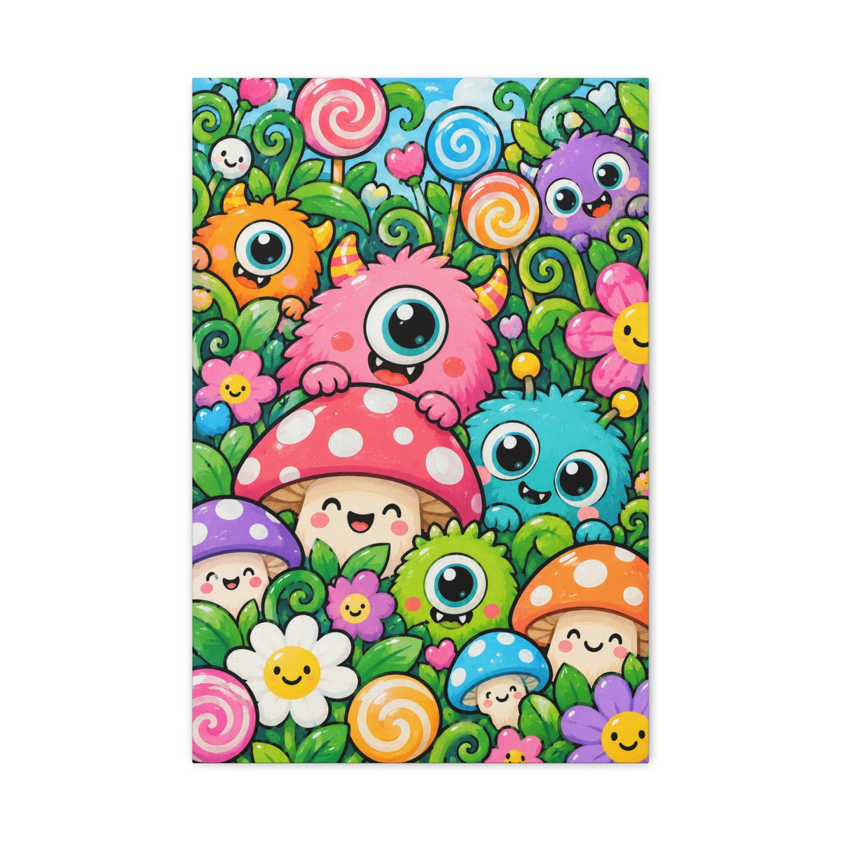 Monster Garden · Frameless Canvas