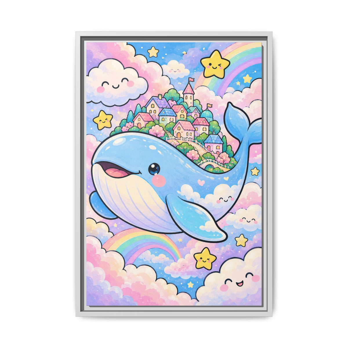 Sweet Dreams Whale · Framed Canvas