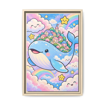 Sweet Dreams Whale · Framed Canvas