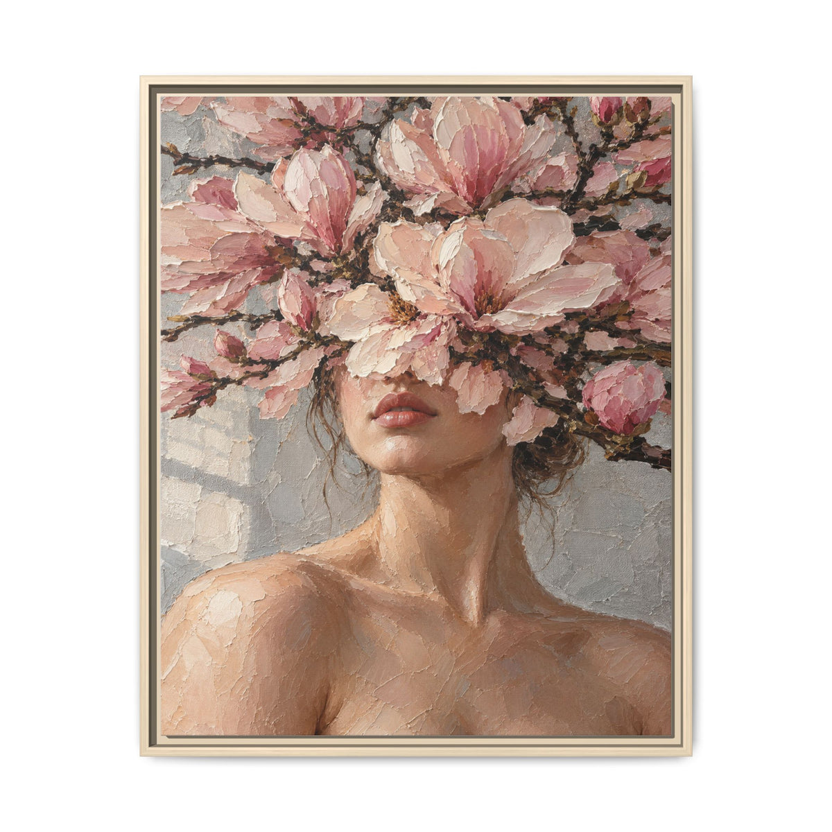 Magnolia Silence · Framed Canvas
