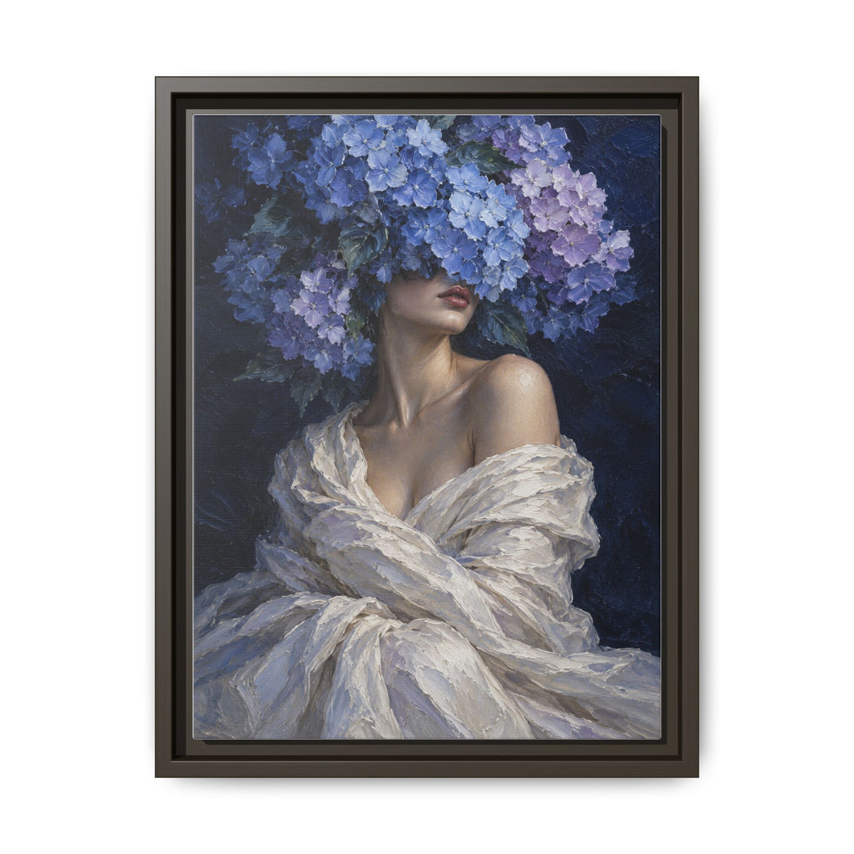 Hydrangea Blue · Framed Canvas