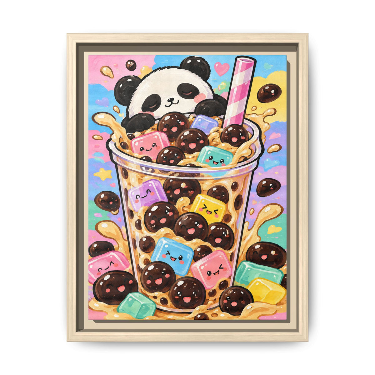 Bubble Tea Buddies · Framed Canvas