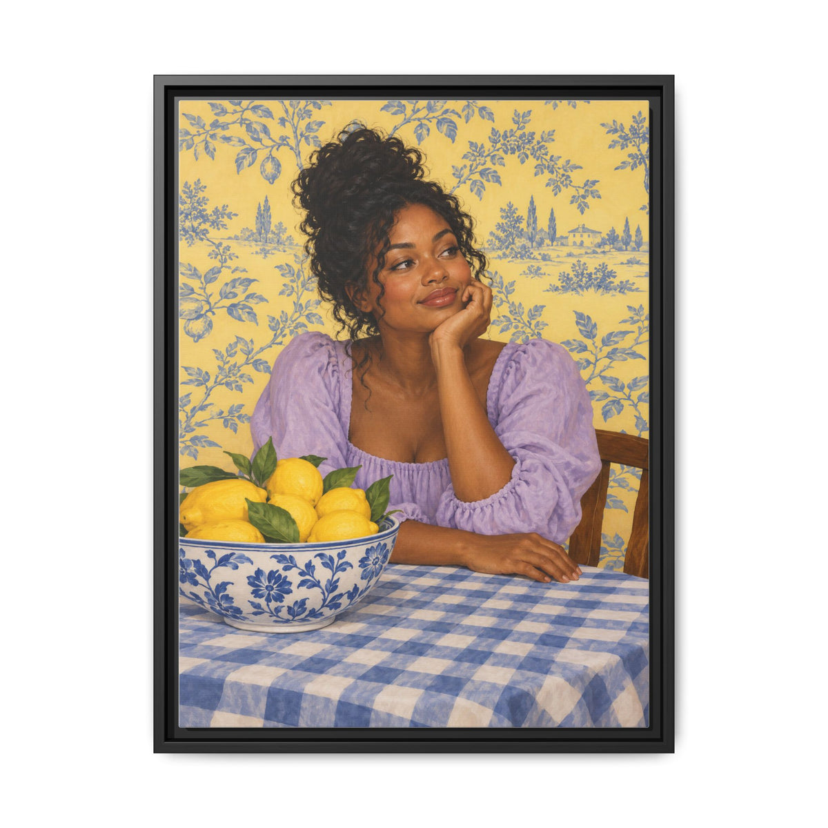 Lemons on the Table · Framed Canvas