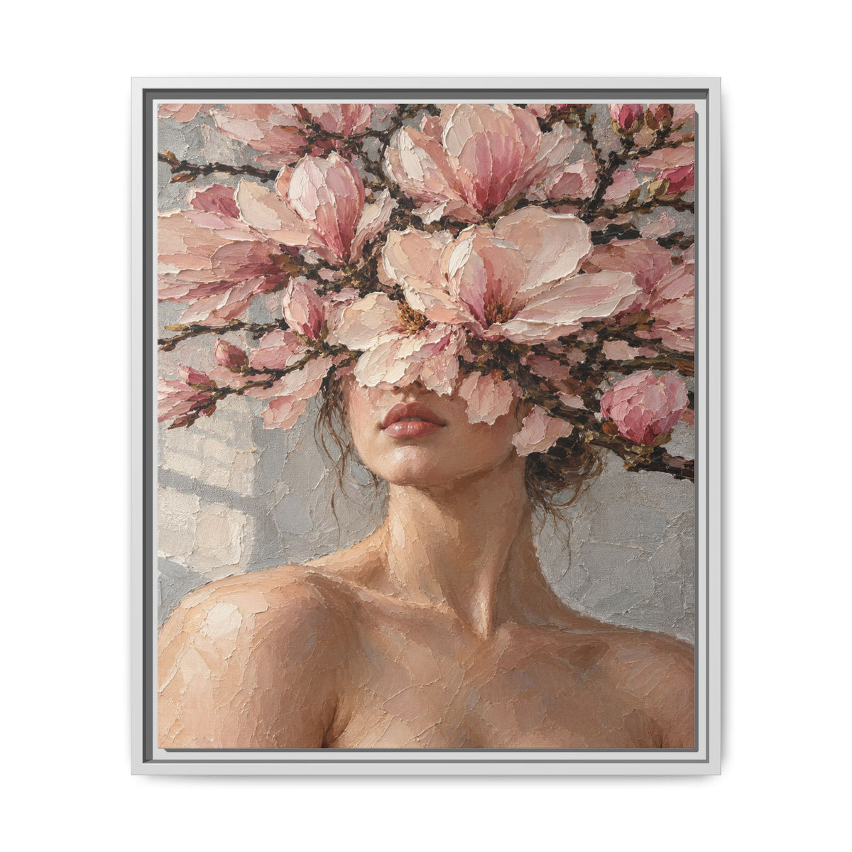 Magnolia Silence · Framed Canvas