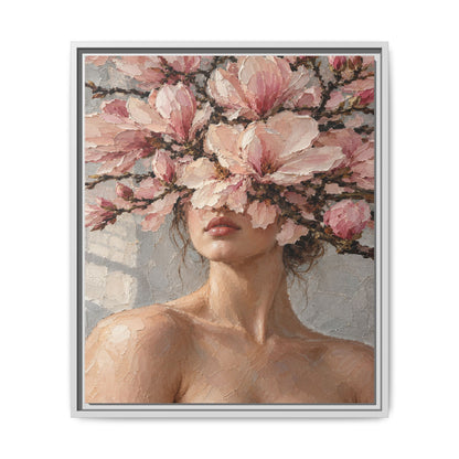 Magnolia Silence · Framed Canvas