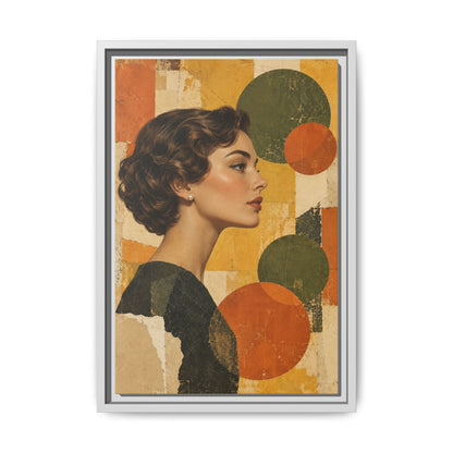 Saffron Thought · Framed Canvas