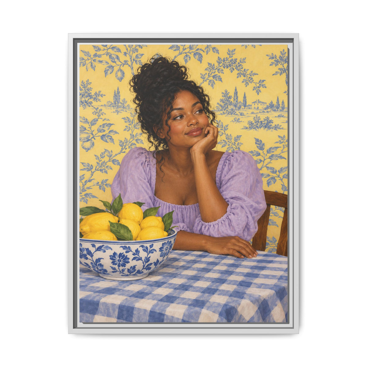 Lemons on the Table · Framed Canvas