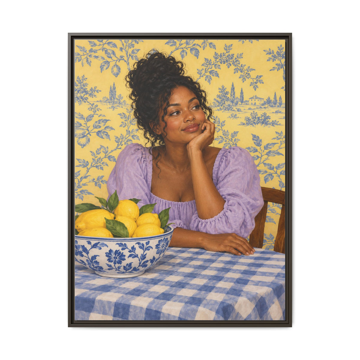 Lemons on the Table · Framed Canvas