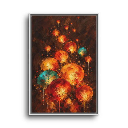Lanternes du Soir · Framed Canvas