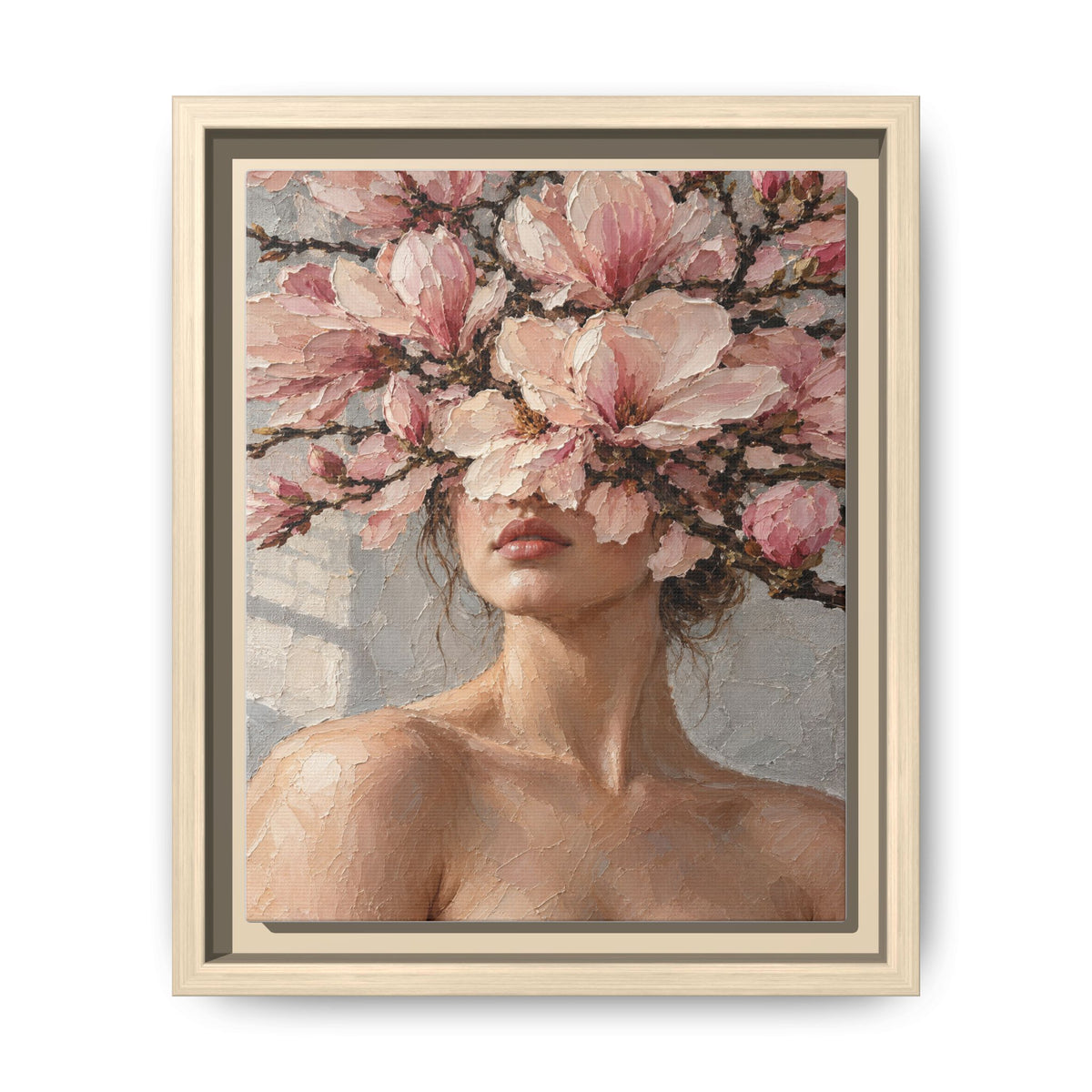 Magnolia Silence · Framed Canvas