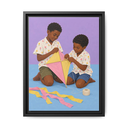 The Kite Makers · Framed Canvas