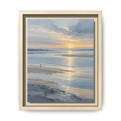 Silver Estuary · Framed Canvas
