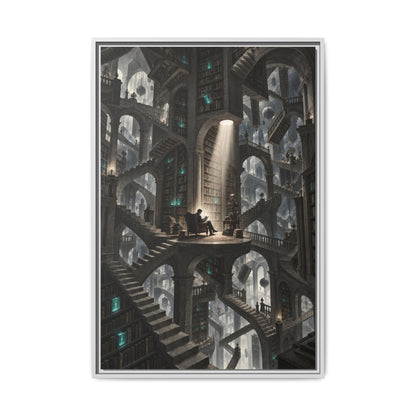 Bibliotheca Infinita · Framed Canvas