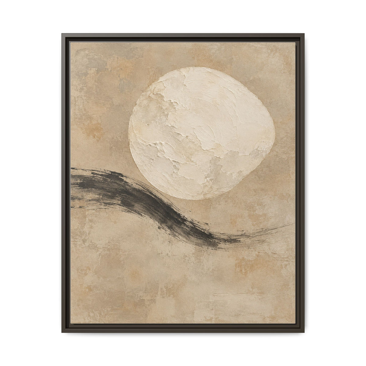 Linen Moon · Framed Canvas