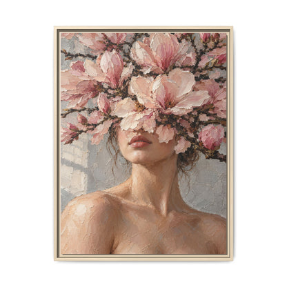 Magnolia Silence · Framed Canvas