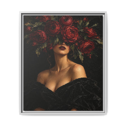 Crimson Reverie · Framed Canvas