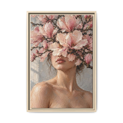 Magnolia Silence · Framed Canvas