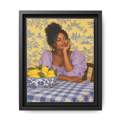 Lemons on the Table · Framed Canvas