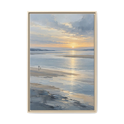Silver Estuary · Framed Canvas