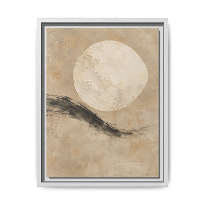 Linen Moon · Framed Canvas