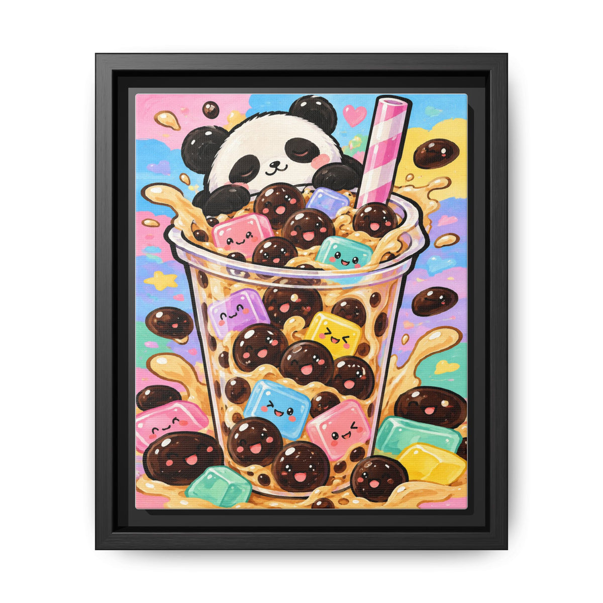 Bubble Tea Buddies · Framed Canvas