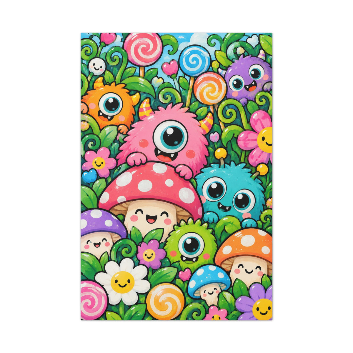 Monster Garden · Frameless Canvas