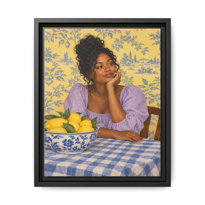 Lemons on the Table · Framed Canvas